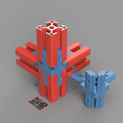 Khung Góc Nối 4 Chiều Cho Thanh Nhôm 3030 _Thử Nghiệm Profile 3030