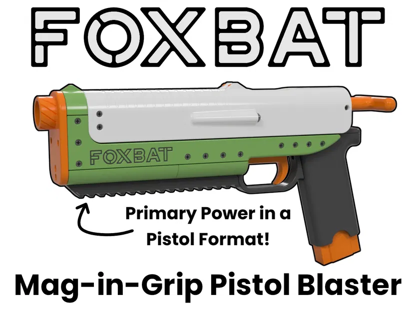 Foxbat - Súng lục Handcannon Tích hợp Băng đạn (Súng Nerf In 3D) - Image 1