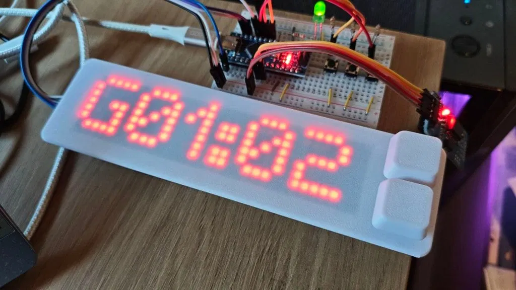 Vỏ Hộp Gọn Gàng Cho Màn Hình MAX7219 - Điều Khiển Bằng Hai Nút Bấm - Image 3