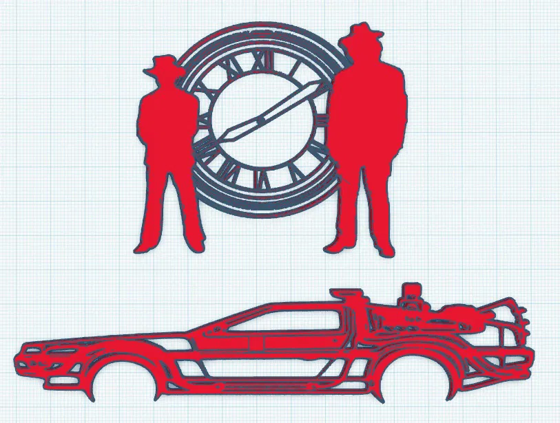 Biển Treo Tường Back to the Future - DeLorean & Tháp Đồng Hồ 15x20cm - Image 2