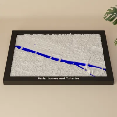 Mô hình thu nhỏ 3D Paris, Louvre và Tuileries - Pháp