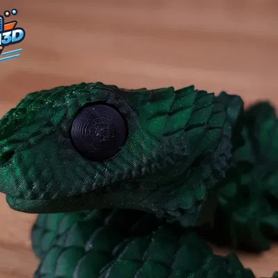 Rắn Khớp Dẻo STL – Mô Hình 3D Flexy In-một-Lần