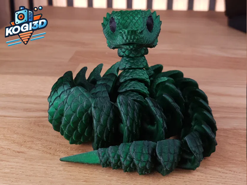 Rắn Khớp Dẻo STL – Mô Hình 3D Flexy In-một-Lần - Image 6