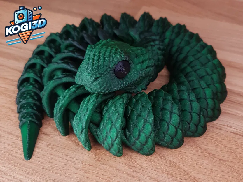 Rắn Khớp Dẻo STL – Mô Hình 3D Flexy In-một-Lần - Image 10