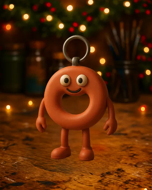 Móc Khóa Nhân Vật Bánh Donut Dễ Thương - Image 1