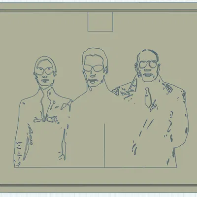 Khung Tranh Tường Ma Trận 15x20cm - Neo, Trinity và Morpheus