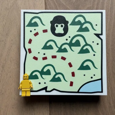 Mặt gạch Lego bản đồ kho báu - Tỷ lệ 10x (1/4)