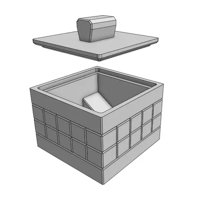 Hộp Đựng Tăm Bông - Chân Đế Giữa
