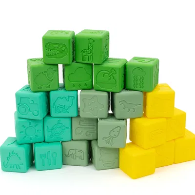 Khối đóng dấu cho bé chơi vận động giác quan với hình ảnh