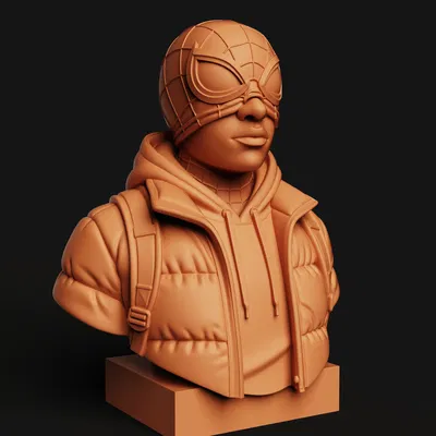 Tượng Spider-Man Miles Morales | Áo Phao Phong Cách Đường Phố