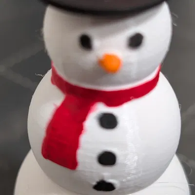 Người Tuyết Có Mũ Và Khăn Quàng