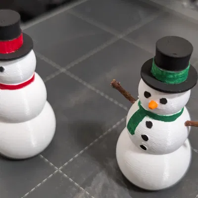 Người Tuyết Có Mũ Và Khăn Quàng