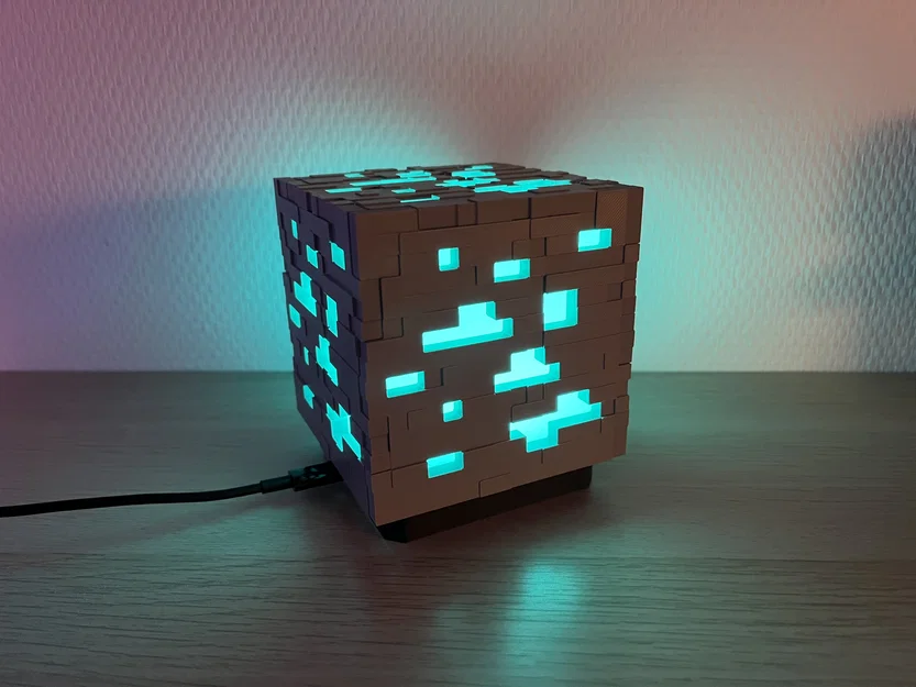 Đèn Quặng Minecraft (WLED / ESP32 D1 Mini USB-C) - Image 1