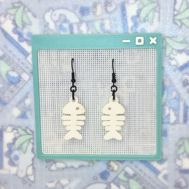 Móc Khóa / Bông Tai / Cài Áo Hình Xương Cá - Image 2