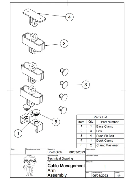 Chân Quản Lý Dây In 3D - Image 13