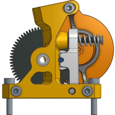 Titania, bộ đùn trục sử dụng bánh răng E3D Titan theo phong cách sherpa micro