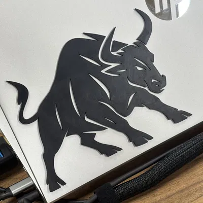 Sticker Hình Bò Ngầu