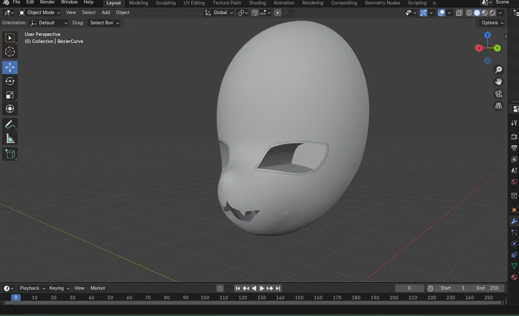 Khung Mặt Nạ Kigurumi Đơn Giản - Image 2