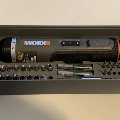 Khay Gridfinity cho WORX WX242L có chỗ cắm hết các mũi vít