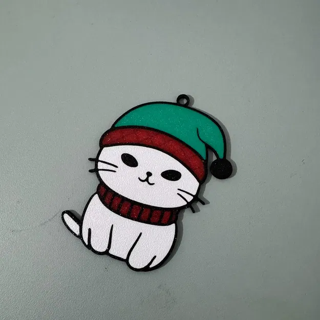 Móc Trang Trí Giáng Sinh Hình Con Mèo - Image 1