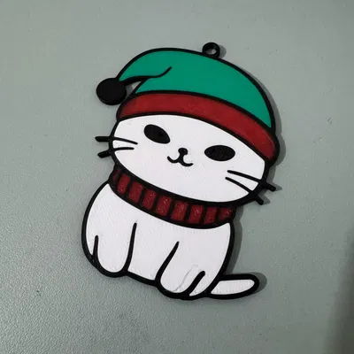 Móc Trang Trí Giáng Sinh Hình Con Mèo