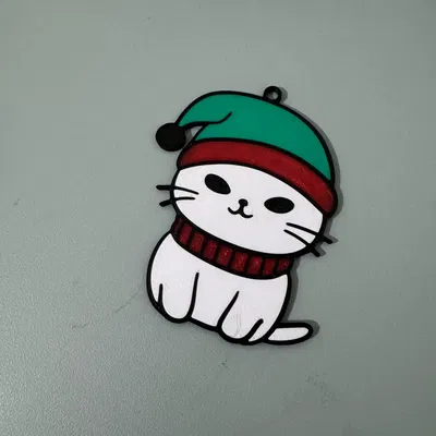 Móc Trang Trí Giáng Sinh Hình Con Mèo