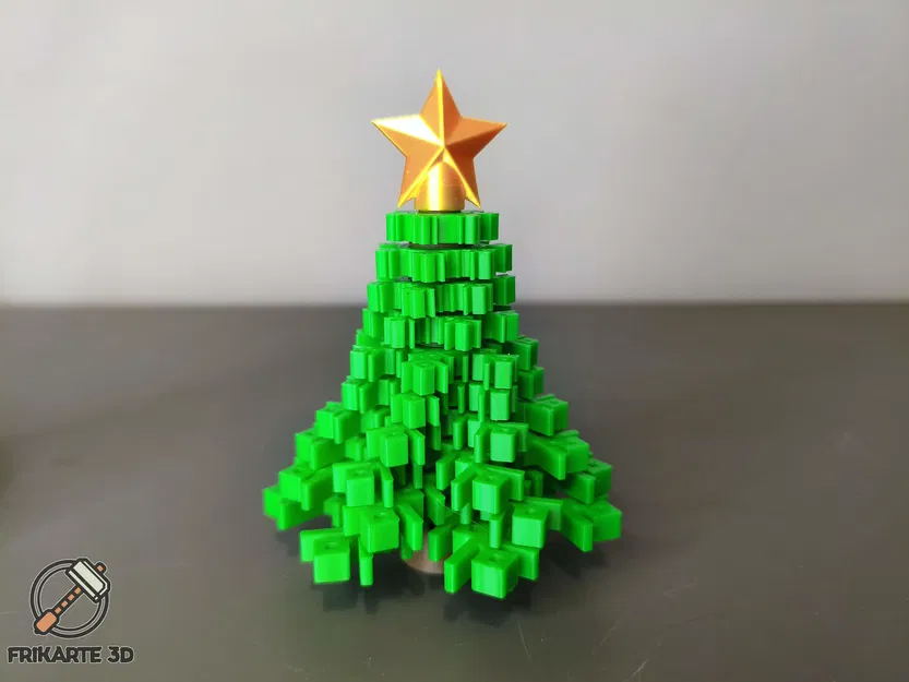 Cây Thông Noel Bông Tuyết Xoay - Mẫu In 3D - Image 1