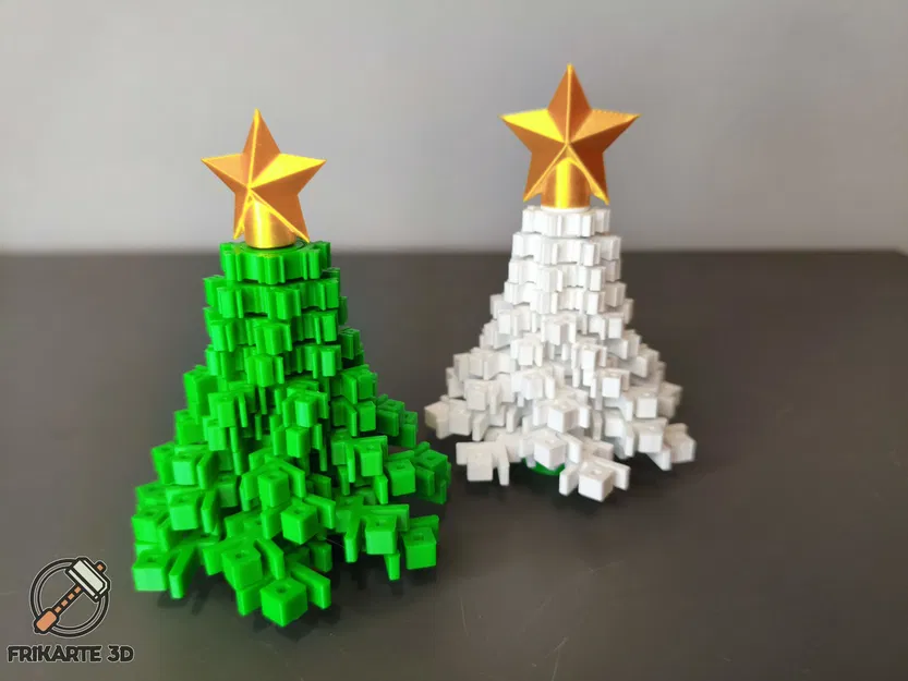 Cây Thông Noel Bông Tuyết Xoay - Mẫu In 3D - Image 2