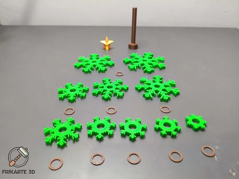 Cây Thông Noel Bông Tuyết Xoay - Mẫu In 3D - Image 3