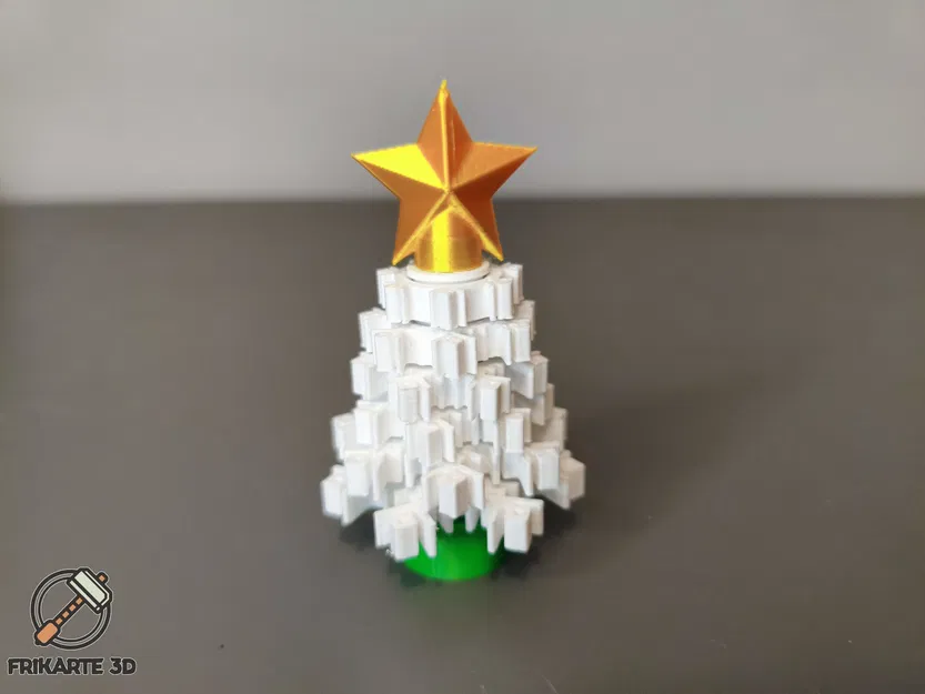 Cây Thông Noel Bông Tuyết Xoay - Mẫu In 3D - Image 6