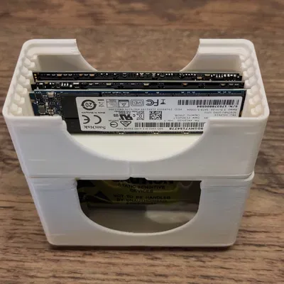 Hộp Đựng SSD M.2 22x80 Gridfinity Có Thể Xếp Chồng