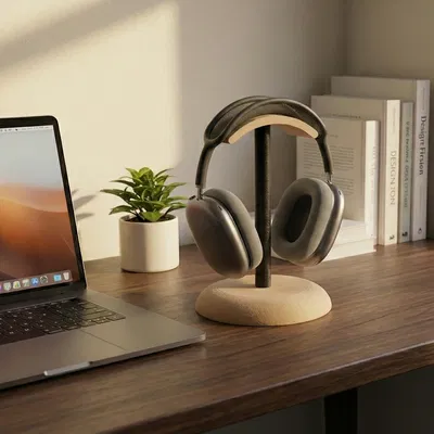 Giá đỡ tai nghe – Thiết kế Tối giản Phong cách Scandinavia, Hộp Tổ chức Bàn làm việc Hiện đại