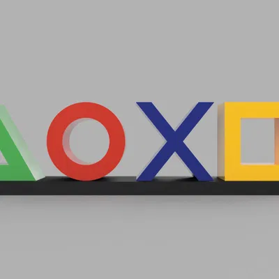 Mô Hình Biểu Tượng PlayStation Để Bàn