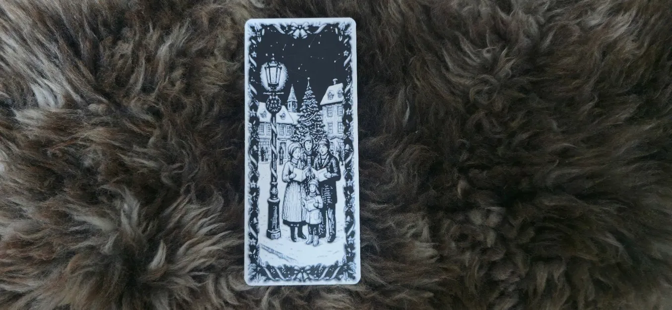 Bookmark Cột Đèn Gia Đình Ca Sĩ Đêm Giáng Sinh - Image 1