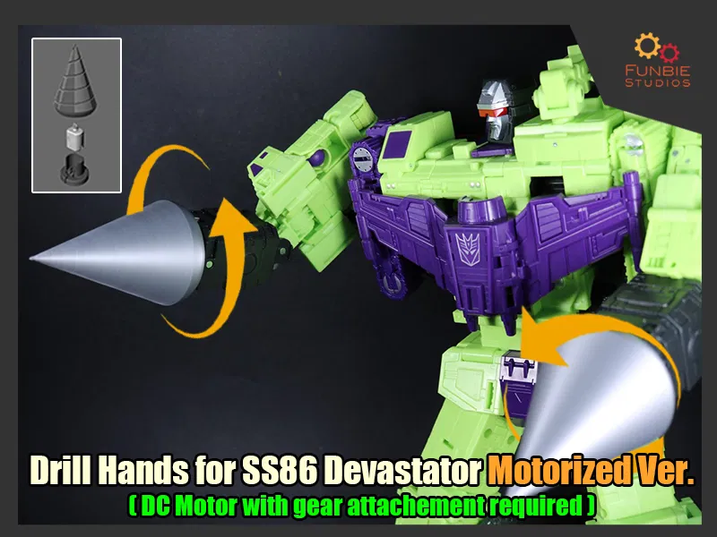 Tay khoan có động cơ cho Transformers SS86 Devastator - Image 1