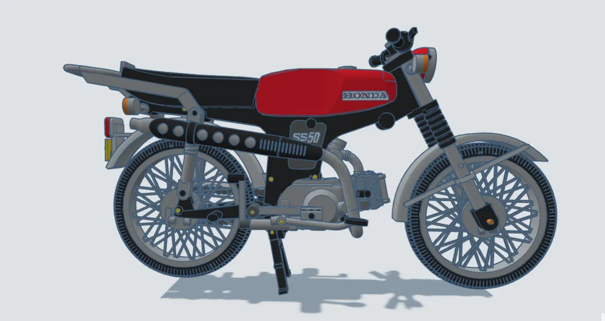 Honda SS50 1974 Tỉ Lệ 1:8 - Thiết Kế Bởi Ed van der Heijden - Image 3