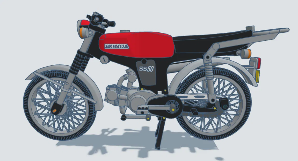 Honda SS50 1974 Tỉ Lệ 1:8 - Thiết Kế Bởi Ed van der Heijden - Image 5