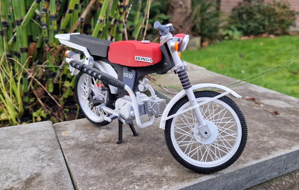 Honda SS50 1974 Tỉ Lệ 1:8 - Thiết Kế Bởi Ed van der Heijden - Image 6