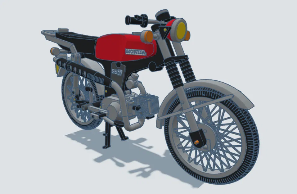 Honda SS50 1974 Tỉ Lệ 1:8 - Thiết Kế Bởi Ed van der Heijden - Image 7