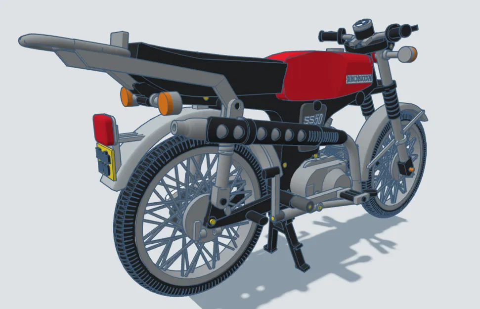 Honda SS50 1974 Tỉ Lệ 1:8 - Thiết Kế Bởi Ed van der Heijden - Image 11