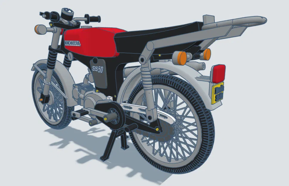 Honda SS50 1974 Tỉ Lệ 1:8 - Thiết Kế Bởi Ed van der Heijden - Image 13