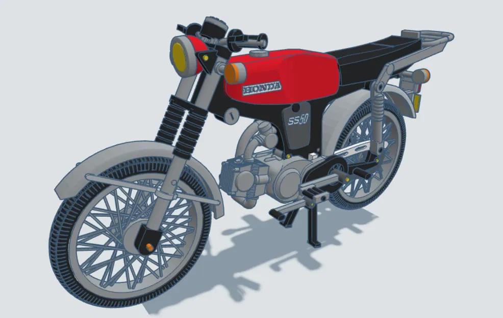 Honda SS50 1974 Tỉ Lệ 1:8 - Thiết Kế Bởi Ed van der Heijden - Image 14