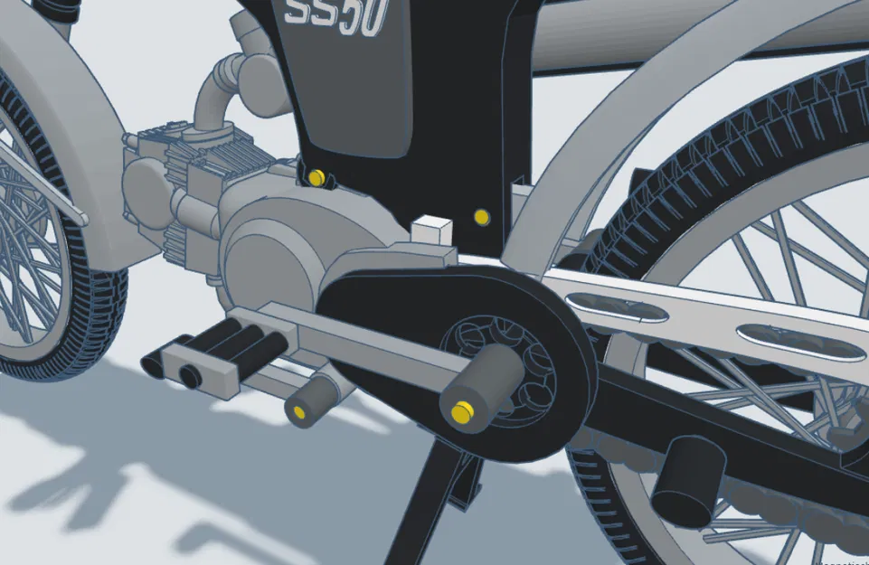 Honda SS50 1974 Tỉ Lệ 1:8 - Thiết Kế Bởi Ed van der Heijden - Image 15