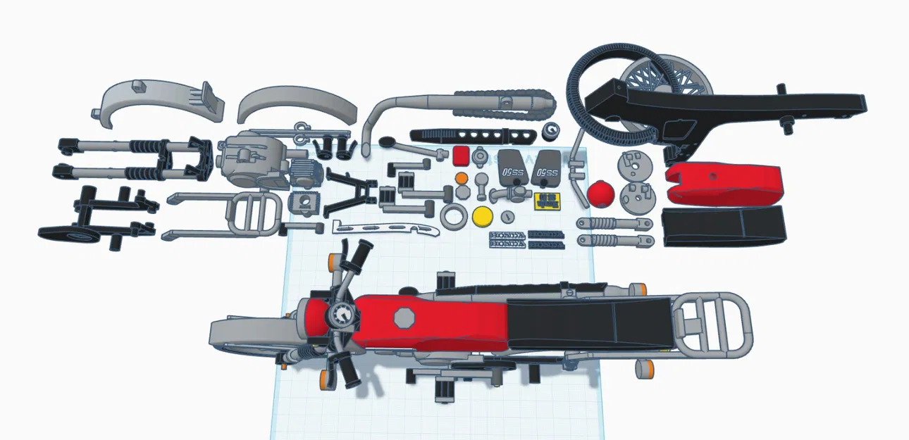 Honda SS50 1974 Tỉ Lệ 1:8 - Thiết Kế Bởi Ed van der Heijden - Image 18