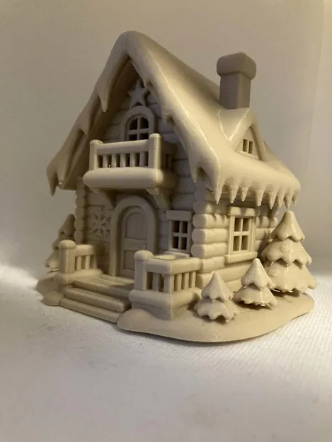 Căn Nhà Mùa Đông Tuyết Phủ - Ngôi Nhà Nến Tealight Với Cửa Sổ Phát Sáng - Image 2