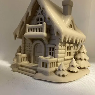 Căn Nhà Mùa Đông Tuyết Phủ - Ngôi Nhà Nến Tealight Với Cửa Sổ Phát Sáng