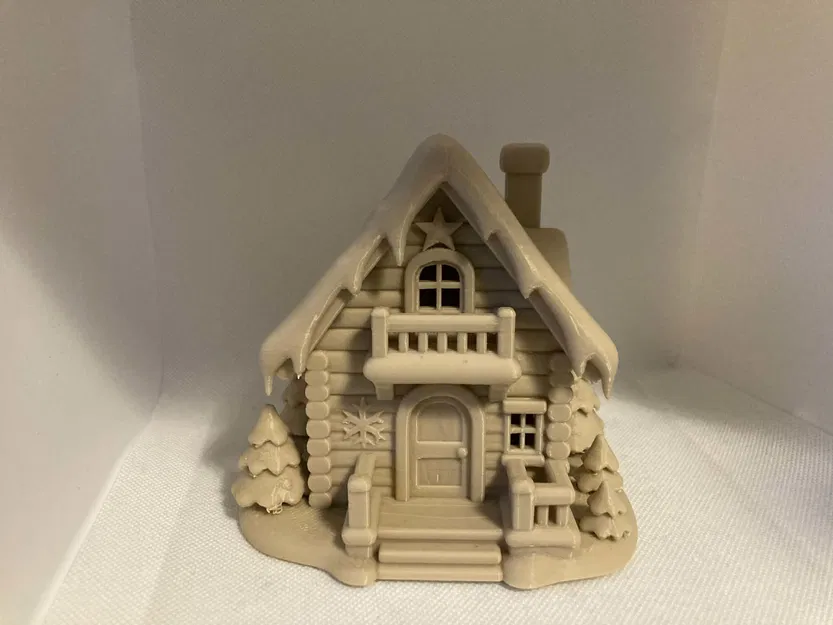 Căn Nhà Mùa Đông Tuyết Phủ - Ngôi Nhà Nến Tealight Với Cửa Sổ Phát Sáng - Image 6