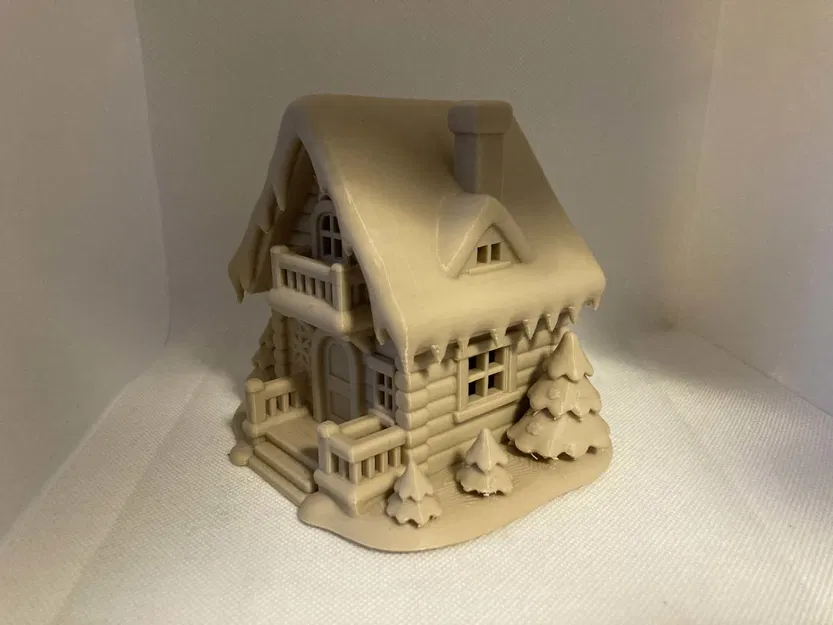 Căn Nhà Mùa Đông Tuyết Phủ - Ngôi Nhà Nến Tealight Với Cửa Sổ Phát Sáng - Image 7