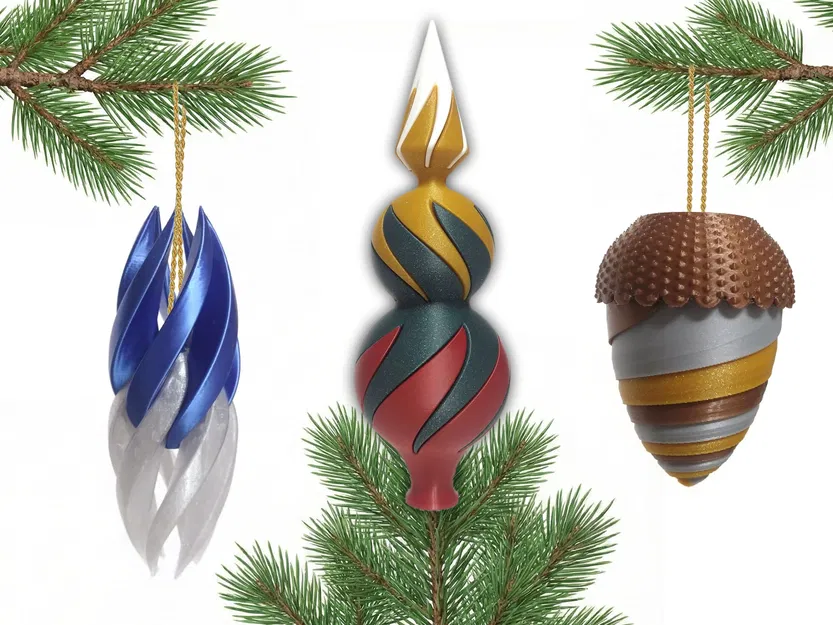 Mô hình cây thông xoắn ốc Giáng Sinh (dùng cho máy in 1 trục đùn) - Image 1