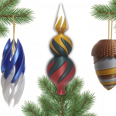 Mô hình cây thông xoắn ốc Giáng Sinh (dùng cho máy in 1 trục đùn)